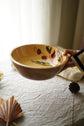 Cashew Wooden Serving Bowls - Yellow