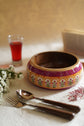 Floral Trail Wooden Bowls - Yellow