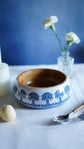 Palm World Wooden Bowl- Dark Blue