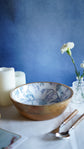 Mor Mahal Wooden Serving Bowl - Indigo