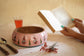 Floral Buta Wooden Bowls - Pink