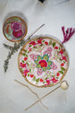 Rangeen Rangoli Round Platter - Pink