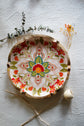 Rangeen Rangoli Round Platter - Orange