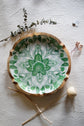 Rangeen Rangoli Round Platter - Green