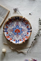 Rangeen Rangoli Round Platter - Blue Orange