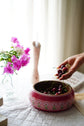 Floral Trail Wooden Bowls - Pink