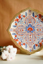 Rangeen Rangoli Big Platters Plate - Blue Orange