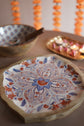 Rangeen Rangoli Big Platters Plate - Blue Orange