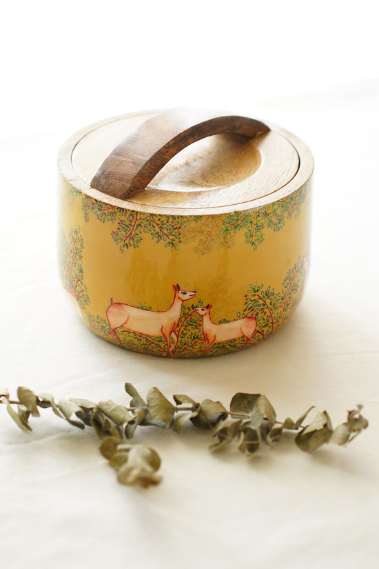 Deer Safari Bowl Jar : Lime