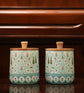 A Rajwada Set Of 2 Air Tight Jars - Blue