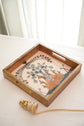A Tribal Peacock Diwali Tray - Mustard