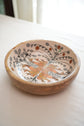Tribal Peacock Bowl Plate With Spoon - Mustard