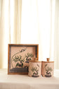 Tribal Deer Combo Set Of Tray With 2 Jars