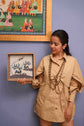 A Tribal Deer Small Tray - Blue