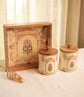 A Combo Of Serving Tray & Jars - Beige