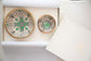 A Tribal Peacock Chip N Dip Set - Green