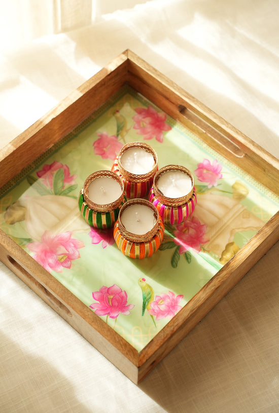 Diwali Tray - Mint Green