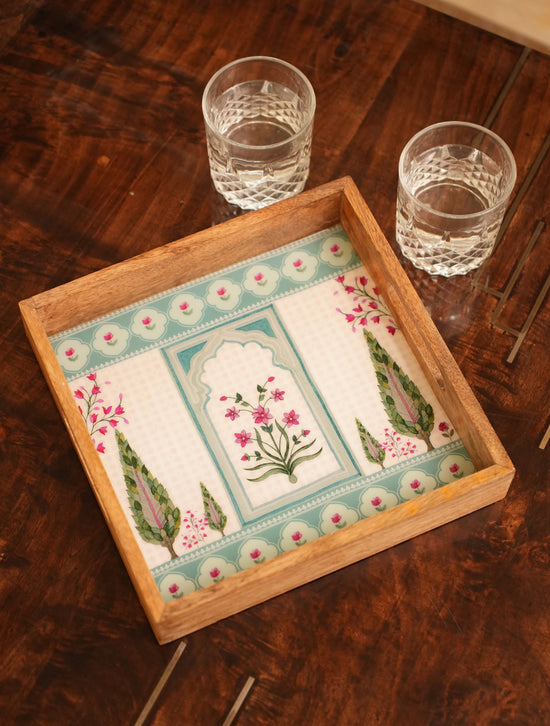 A Rajwada Serving Tray - Blue
