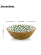 Berry Wooden Serving Bowls - Green