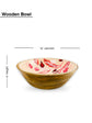 Cashew Wooden Serving Bowls - Pink