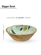 Pomegranate Wooden Serving Bowls - Yellow