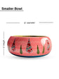 Floral Buta Wooden Bowls - Pink